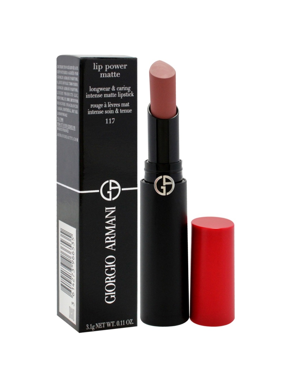 Giorgio Armani Lip Power Matte Lipstick - Pink Nude 117